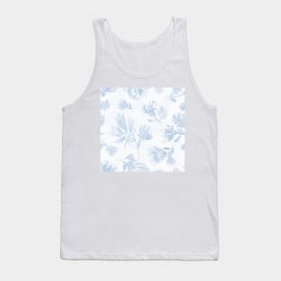 light blue flowers watercolor Tank Top